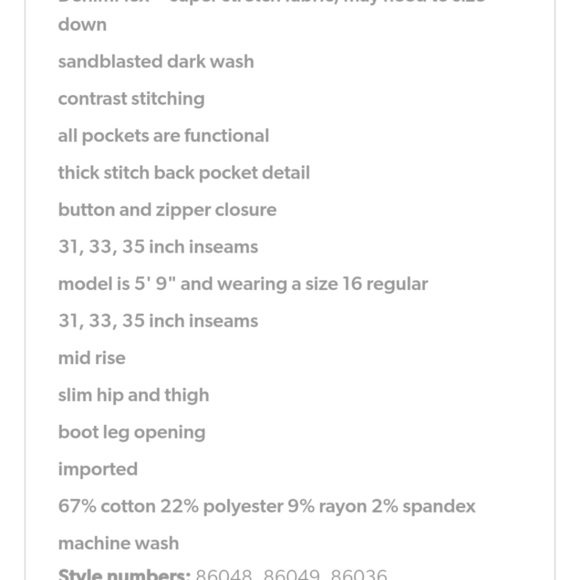 NEW Maurices Dark Sandblasted Capris Overstitched Pockets Cropped Jeans Spring - Picture 2 of 13